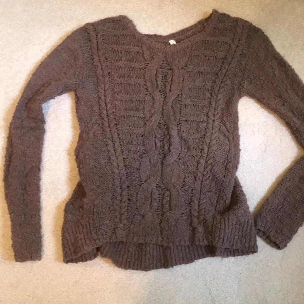 Anthropologie Moth Cross Cables in brown